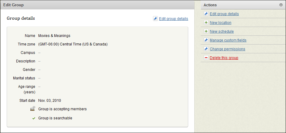 Group Details